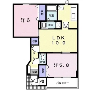 ラフォーレK【1階】の間取り