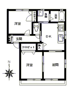 栃木県真岡市亀山1【一戸建】の間取り