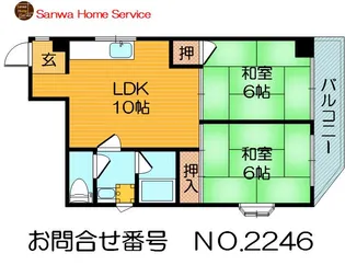 グリーンスコープ鶴見【4階】の間取り