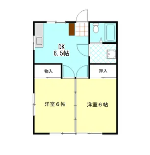 富山マンション【2階】の間取り