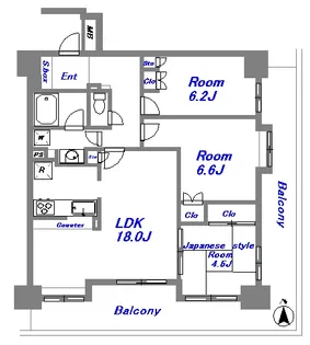 ナイスグランソレイユ東陽町【6階】の間取り