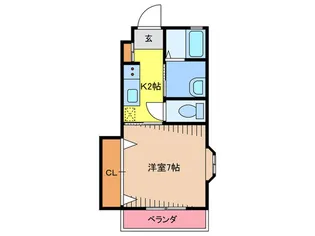コーポ日の里壱番館【1階】の間取り