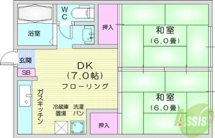 パールハイツ【2階】の間取り