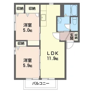 森子ハイツA【1階】の間取り