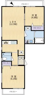 ラフィネ松江【3階】の間取り