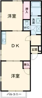 第2メゾンサンフラワー【1階】の間取り