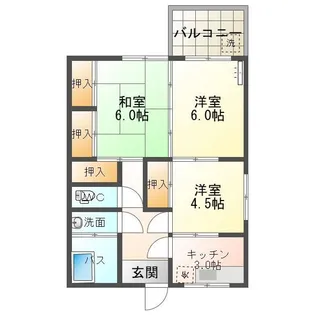 岩同マンション【2階】の間取り