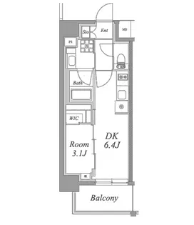 TENAS亀島【7階】の間取り