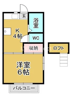 越路第一コーポナバタ【1階】の間取り