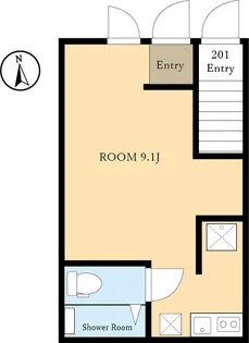 エルスール都立大学【1階】の間取り