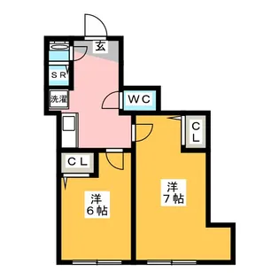 カーサ ブリランテ【2階】の間取り