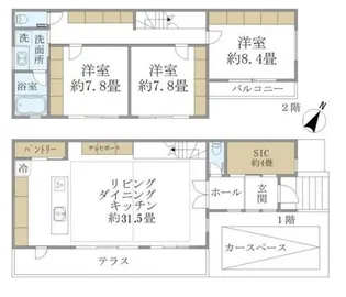 東京都渋谷区松濤2【一戸建】の間取り