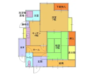 山口県岩国市中津町3【一戸建】の間取り