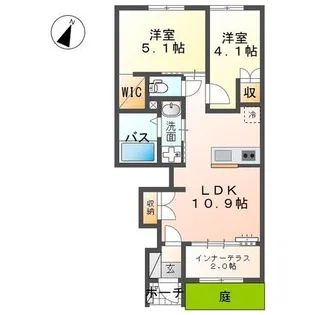 岐阜県岐阜市北一色7【アパート】の間取り