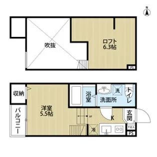 マカロンムー瓦宮【1階】の間取り