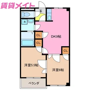 グランディルジン【5階】の間取り