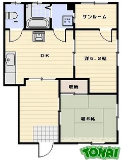 ぶるうぱいん【1階】の間取り