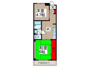 ベクエーム戸田【1階】の間取り