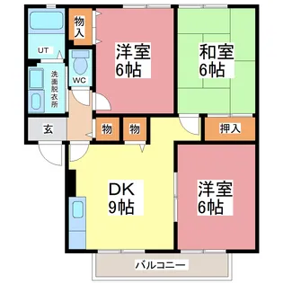 ファミールS 1号棟【1階】の間取り