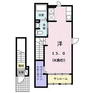 愛媛県四国中央市妻鳥町【アパート】の間取り