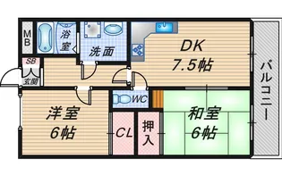 服部マンション【2階】の間取り
