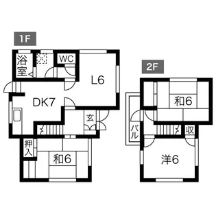 奈良県香芝市関屋【一戸建】の間取り