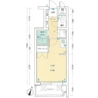 1Rの間取り画像