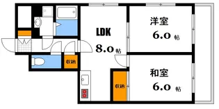 ルクレール三篠【6階】の間取り