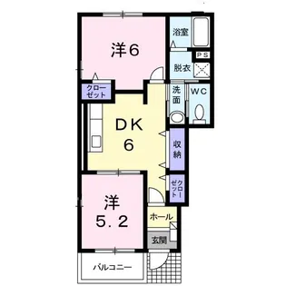 クラール 織部【1階】の間取り