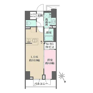 ルフォンプログレ四谷【5階】の間取り
