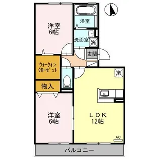 東一宮グリーンハイツ【2階】の間取り