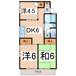 ハイムコスモス【1階】の間取り