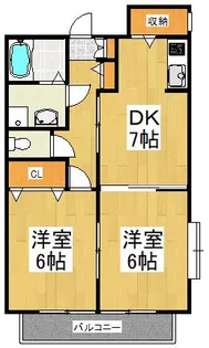 東京都清瀬市中清戸3【アパート】の間取り