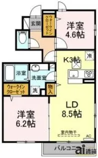 東京都練馬区大泉学園町5【アパート】の間取り