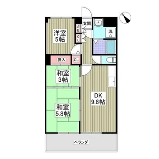 神奈川県藤沢市大庭【マンション】の間取り