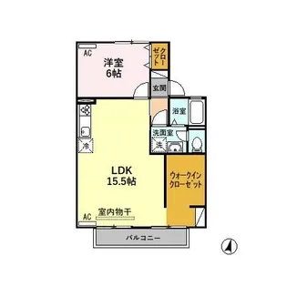 セジュール旭ヶ丘 B【2階】の間取り