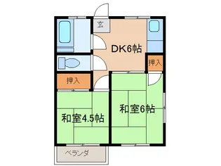 宮崎県都城市都北町【アパート】の間取り