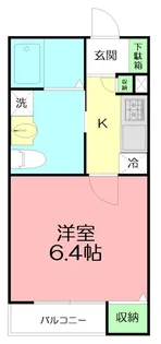 ベルメント袖ヶ浜【1階】の間取り