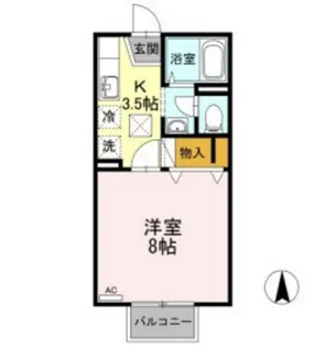 メゾンたちばな A棟【1階】の間取り