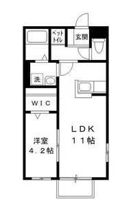 ウッドヴィレッジ【1階】の間取り
