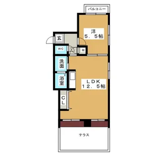 レジデンス川上【1階】の間取り