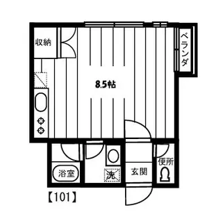 東京都目黒区自由が丘2【アパート】の間取り