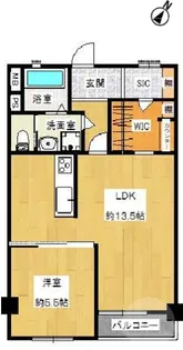 南千里第二コーポラスC棟【4階】の間取り