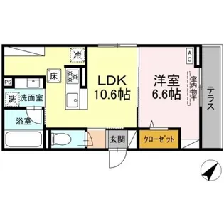 2LDKの間取り画像