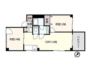 東京都文京区本駒込2【マンション】の間取り