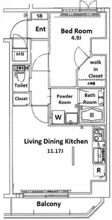 ロメック月島【2階】の間取り