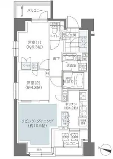 メゾンカルム本郷【6階】の間取り
