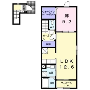 メゾンフォルテッシモ 空【2階】の間取り