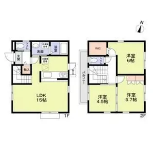 東京都足立区西新井栄町2【一戸建】の間取り