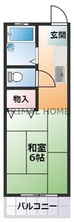 皆川ハイツ【2階】の間取り